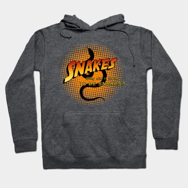 Snakes (Red) Hoodie by demonigote